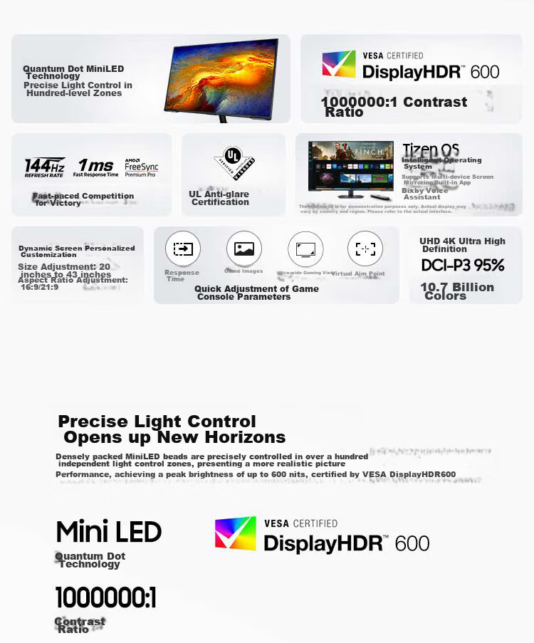 SAMSUNG 40-inch G75F 4K Ultrawide 180Hz HVA 1000R Curved HDR600 Ultra-thin Dragon Knight Gaming Monitor LS40FG756ECXXF 2