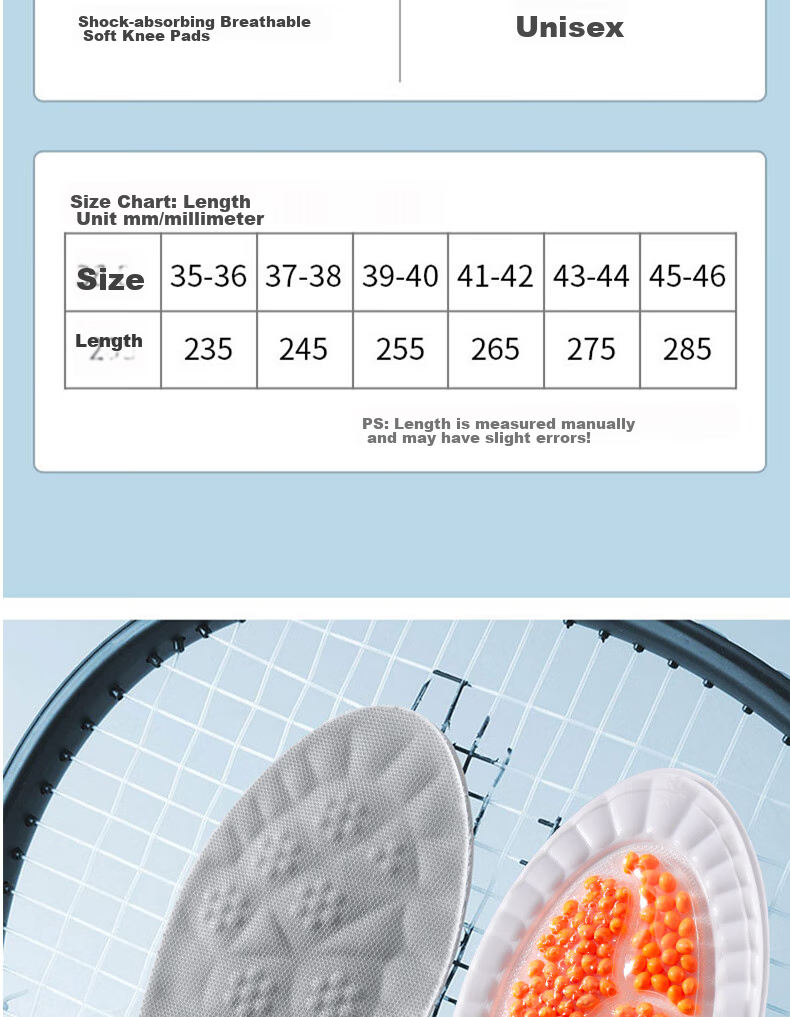IQGD Insoles for Men, Sports Soft Cushion Cloud Technology Shock-Absorbing Breathable Squishy Feeling Basketball Military Training 8037 Size 43-44 16