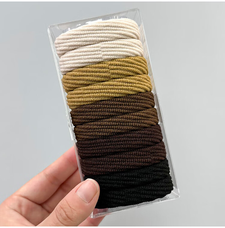 Yefili 10-Pack High Ponytail Hair Ties Durable Spiral Hair Bands Elastic Hair Ropes for Women and Students 4