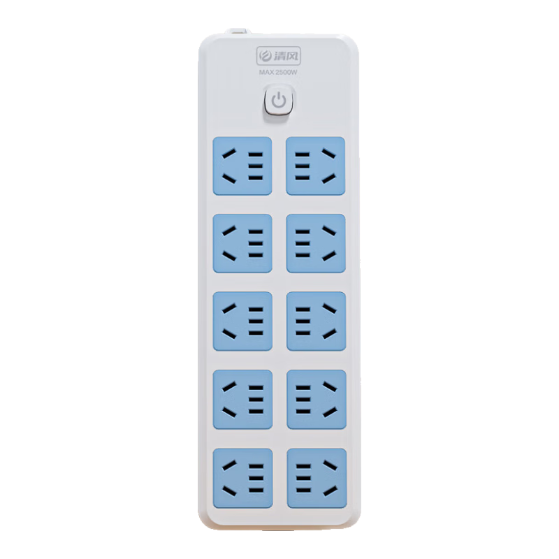 Kyfen Multi-Socket Power Strip Multi-Use Converter Dormitory Extension Cord Office Wireless Power Strip New National Standard Overload Protection Wireless 10-Outlet Master Control Switch