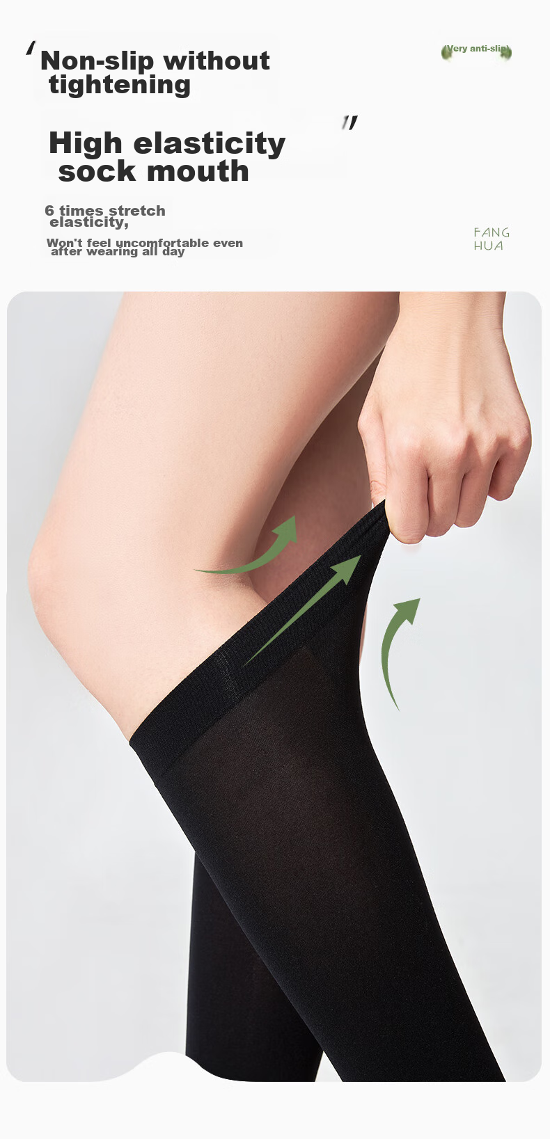 Bonas Women's Socks Mid-Calf Micro-Compression High Socks Japanese Style White Silk JK Sexy Stockings 10