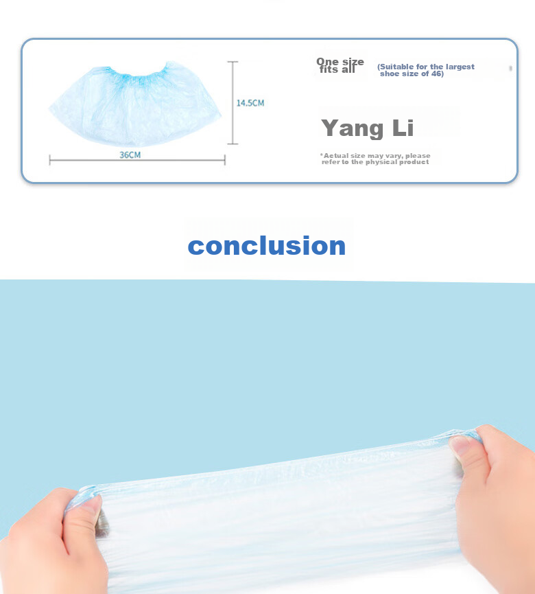MIAOJIE PE Disposable Shoe Covers, 80 Pieces, Dust-Proof, Wear-Resistant, Thick And Durable (Sky Blue) 3