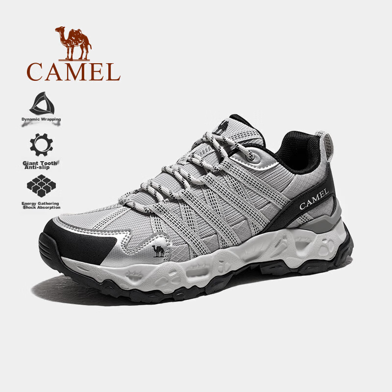 CAMEL [Wang Junkai's Choice - Qingyan] Hiking Shoes for Men And Women, Outdoor Breathable Sports Shoes, Non-Slip Wear-Resistant Trekking Footwear