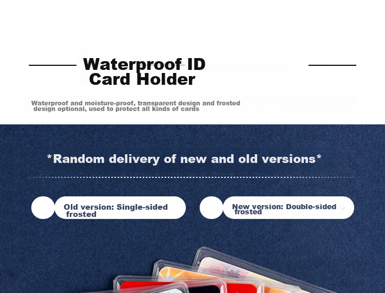 DiLe Transparent Frosted Card Holder for ID Cards, IC Cards, Social Security Cards, Bus Cards, Membership Cards, Protective Case 6513 (Pack of 40) 1