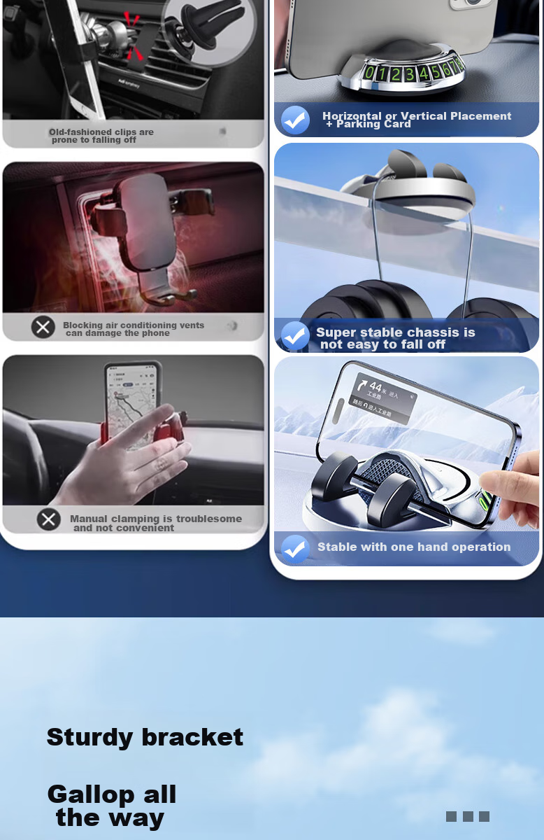 Jiabolan Car Phone Holder, Car Navigation Mount, Air Vent And Dashboard Dedicated Anti-Slip Fixer, Universal for Tesla 2