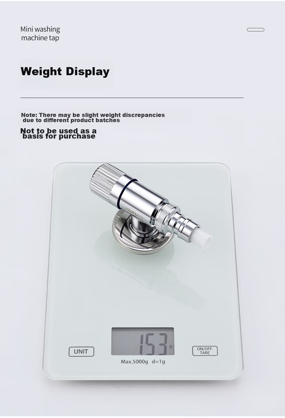 CVBAB Mini Washing Machine Faucet, Automatic Water Stop When Detached, 4-Point Quick-Open Faucet for Bathroom Angle Valve CV1167 17