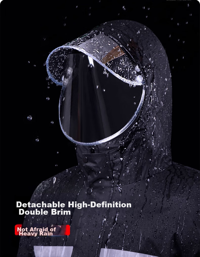 BWNK Raincoat And Poncho Single-Person Two-Piece Set, Electric Scooter Windproof Two-Piece Raincoat for Men And Women XL 4