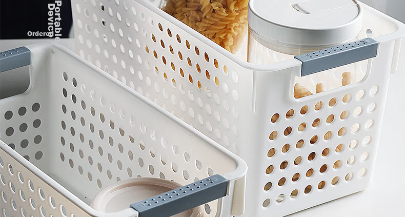 Youjialiangpin Hollow Storage Basket, Desktop Organizer Box, Cabinet Clutter Storage Basket, Bathroom Hollow Basket, Storage Container, Shallow Large Size 3