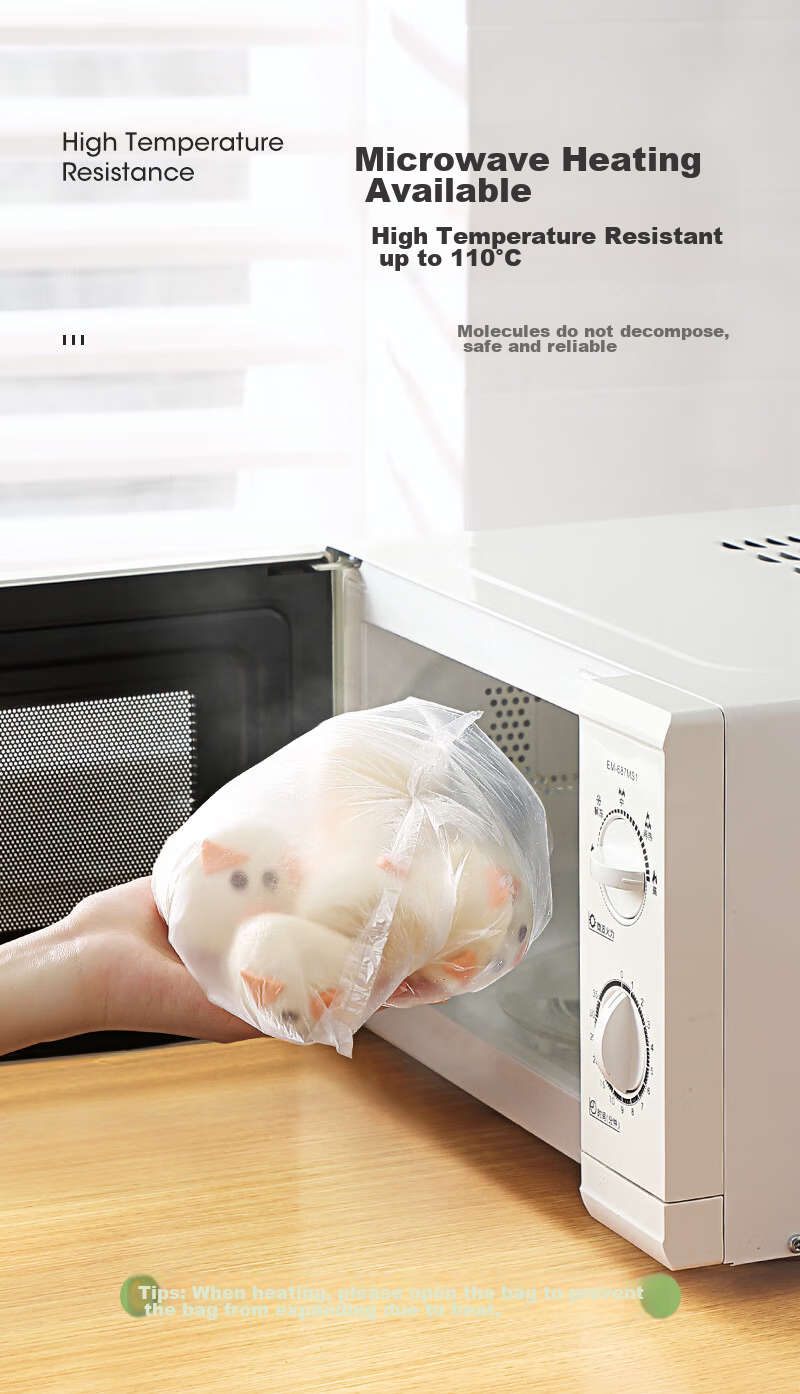 MARYYA Disposable Food-Grade Storage Bags, Large Size 80 Pieces, 40x50cm Plastic Bags, Thickened, for Vegetable Refrigeratio 8