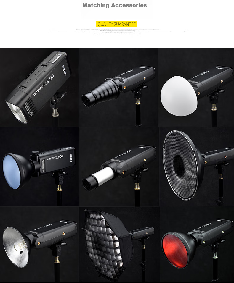 Godox AD200/AD360II High-Speed Flash for Outdoor Photography, Light Modulator Tube, AD-S9 16