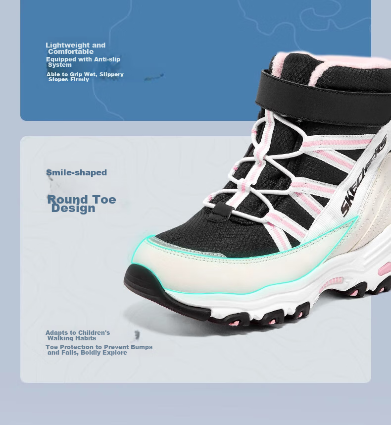 Skechers Children's Fleece-Lined Boots, Warm Cotton Shoes, High-Top Short Boots for Boys And Girls, Fleece-Lined Snow Boots, 660092L 9