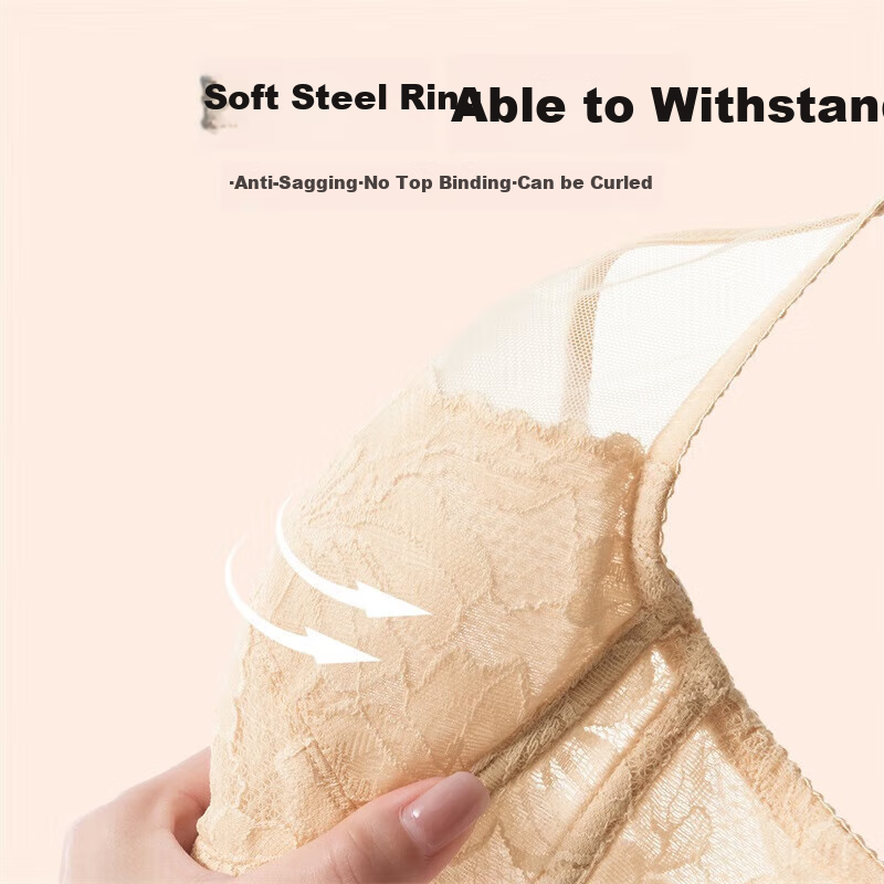 Ordifen 26 New Style Bra, Minimizing for Large Breasts, Full Coverage, Ultra-Thin, Low-Collar, Brassiere Set, Plus Size Women's Bra XB3314