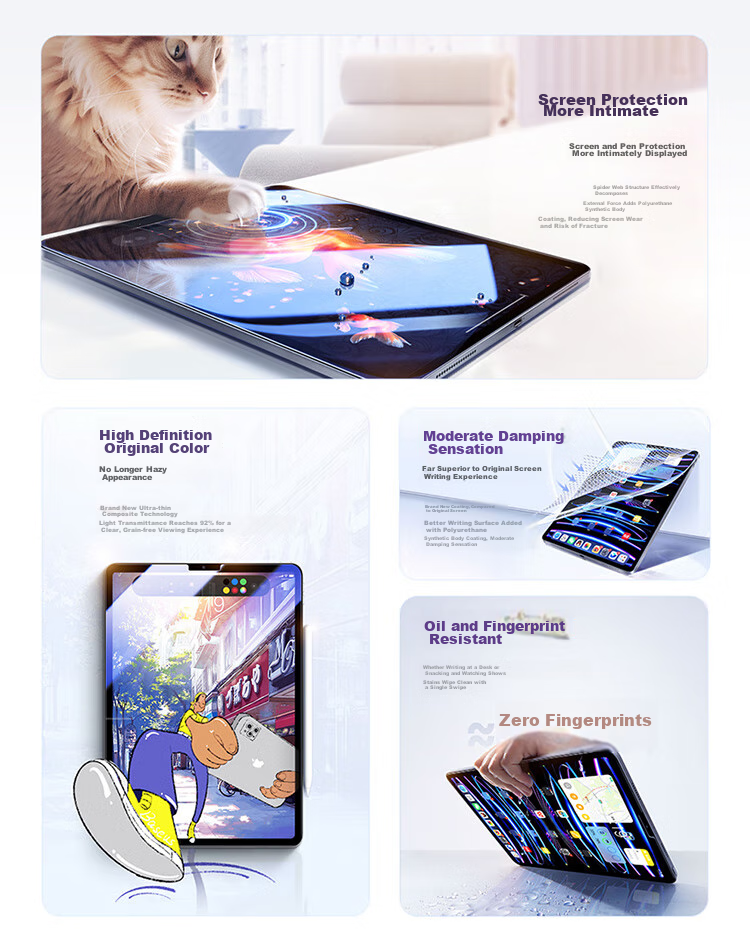 Baseus Paper-Like Screen Protector for IPad, Dust-Free Installation [Real Paper Feel, Ultra-Thin Bare Screen], Compatible with IPad Pro 18-22/Air5/4-11/10.9 Inch 3