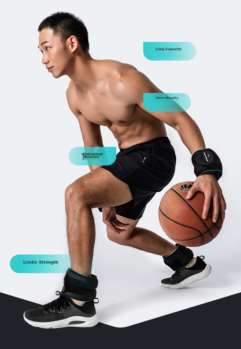 Mike Weighted Wristband Sandbag Leg Straps for Middle School Exam Training, Running Exercise, Small And Medium-Sized Fitness Equipment Set 2KG 6