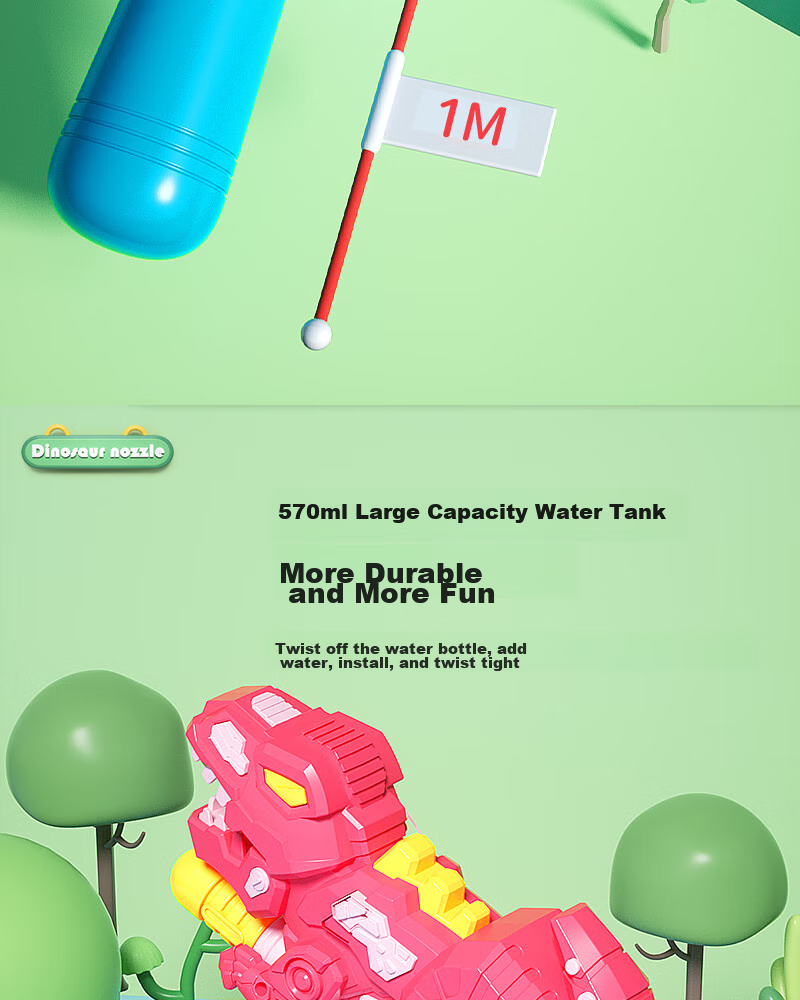 Aichiyu Kids Prank Double-Sided Front and Back Water Gun Splash Spraying Toy Water Gun for Boys and Girls 8