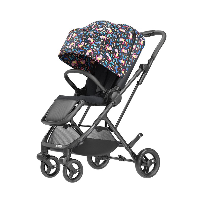 Elittile Stroller for Infants 0-3 Years Old, Foldable, Reclining, Reversible, High Landscape View, Perfect for Taking Babies Out, Dream5 Model