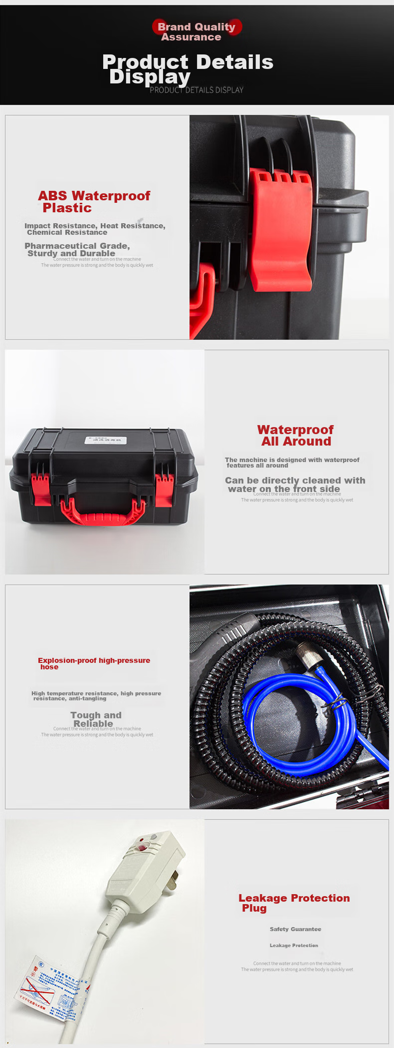 TURBOVOLT Commercial High-Temperature High-Pressure Steam Cleaner Multifunctional Household Air Conditioner Steam High-Pressure Cleaning and Washing Machine 5