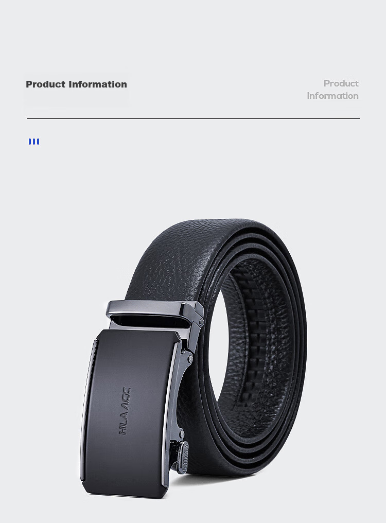 HLA Men's Belt, Top-Grain Leather, Automatic Buckle, Waistband, Practical Birthday Gift for Dad Or Husband, New Style 10