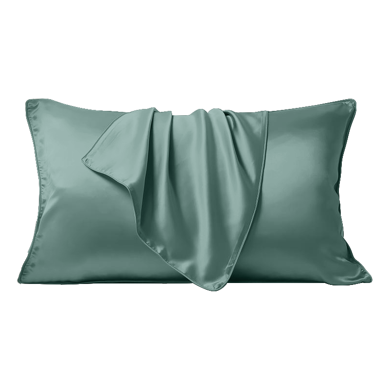 La Torretta Silk Pillowcase, 22 Mm, 100% Mulberry Silk, 48x74cm, Green - Single Pack