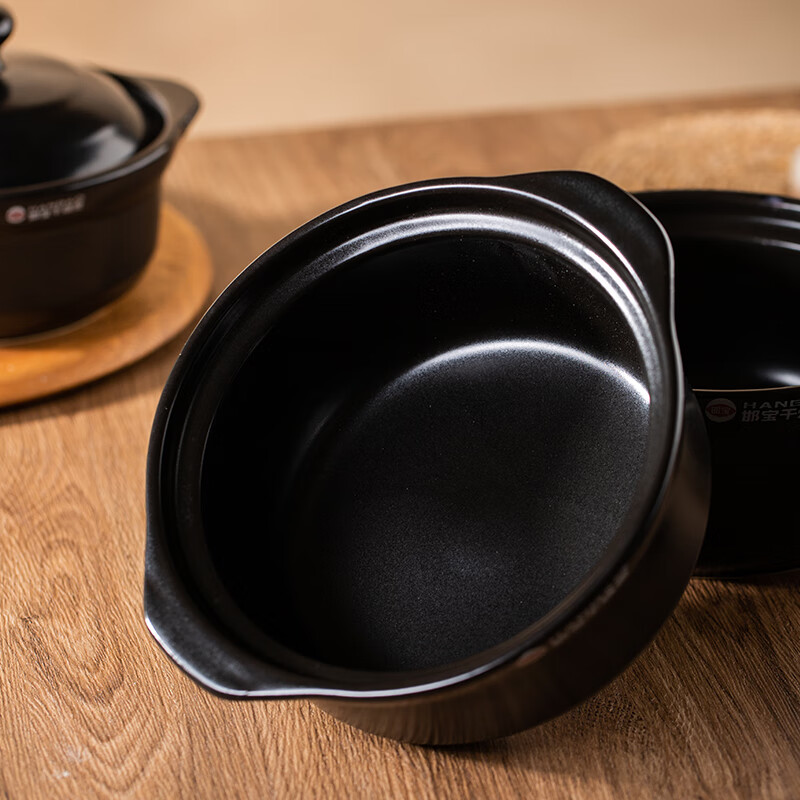 JIWUSENLIN Ceramic Casserole Pot 1.25L High-Temperature Resistant Claypot for Braised Chicken Rice, Claypot Rice, Soup, and Stewing