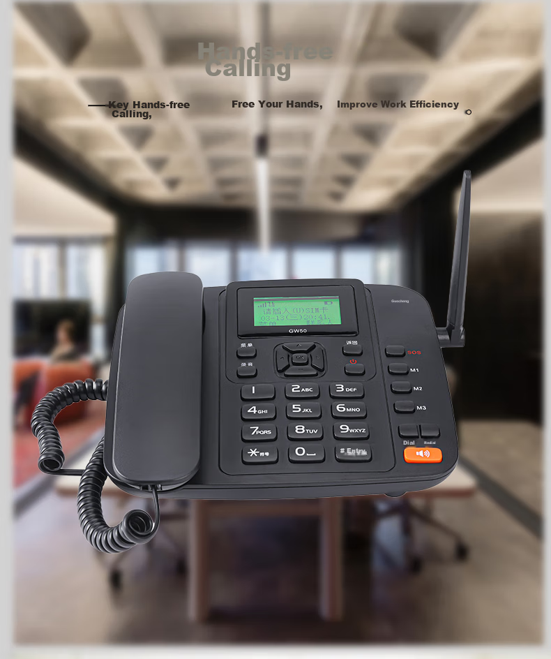 Guowei GW50 All-Network 4G5G Wireless SIM Card Telephone with Recording Function, Compatible with China Mobile, China Unicom, China Telecom And Cable TV Networks, Office And Home Use, Telemarketing, Landline Phone, Black 11