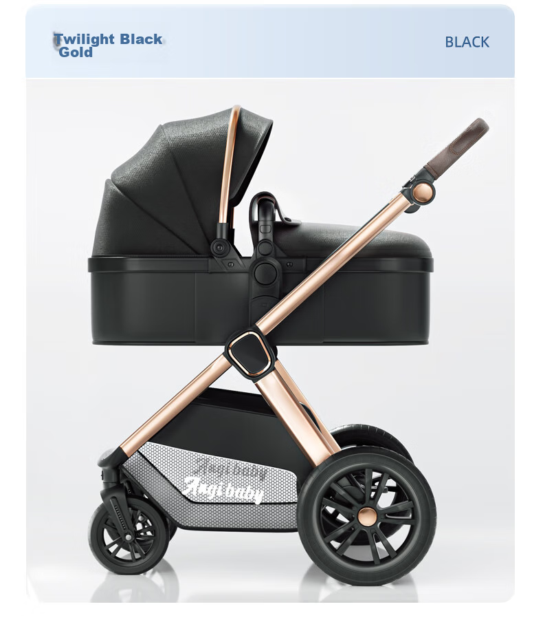 ANGI BABY Stroller with High View, Reversible Seats, Reclining Positions, Shock Absorption, Foldable, Suitable for Newborns to 3 Years Old 30