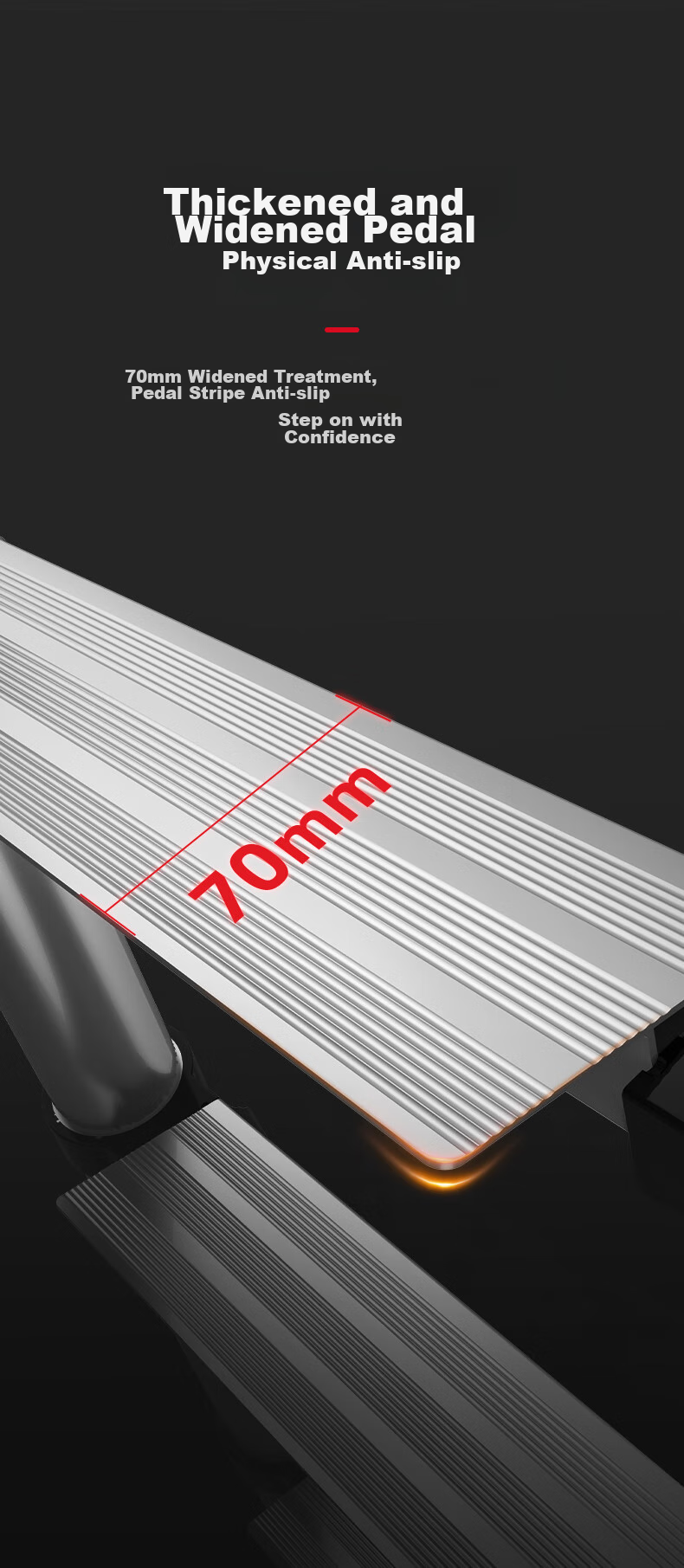 DU PONT 2nd Generation Small Cloud Ladder Household Folding Aluminum Alloy Telescopic Step Ladder 5-Step 12