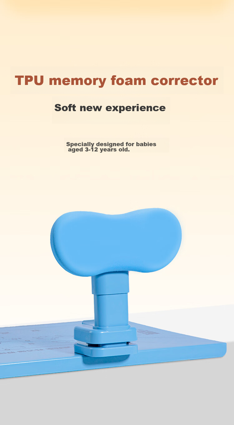 COMIX Children's Posture Corrector Desk Stand, Student Learning Posture Corrector to Prevent Hunching, Posture Correction Device for Writing, Anti-Curved Spine Children's Gift XS-61 Blue 3
