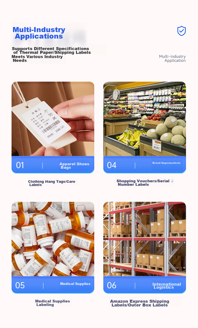 IDPRT Hanying IT4S Thermal Transfer Multifunctional Carbon Ribbon Label Barcode Express Delivery Shipping Label Printer, Coated Paper Water-Resistant Label Price Tag Adhesive Clothing Tag, Standard Definitio 9