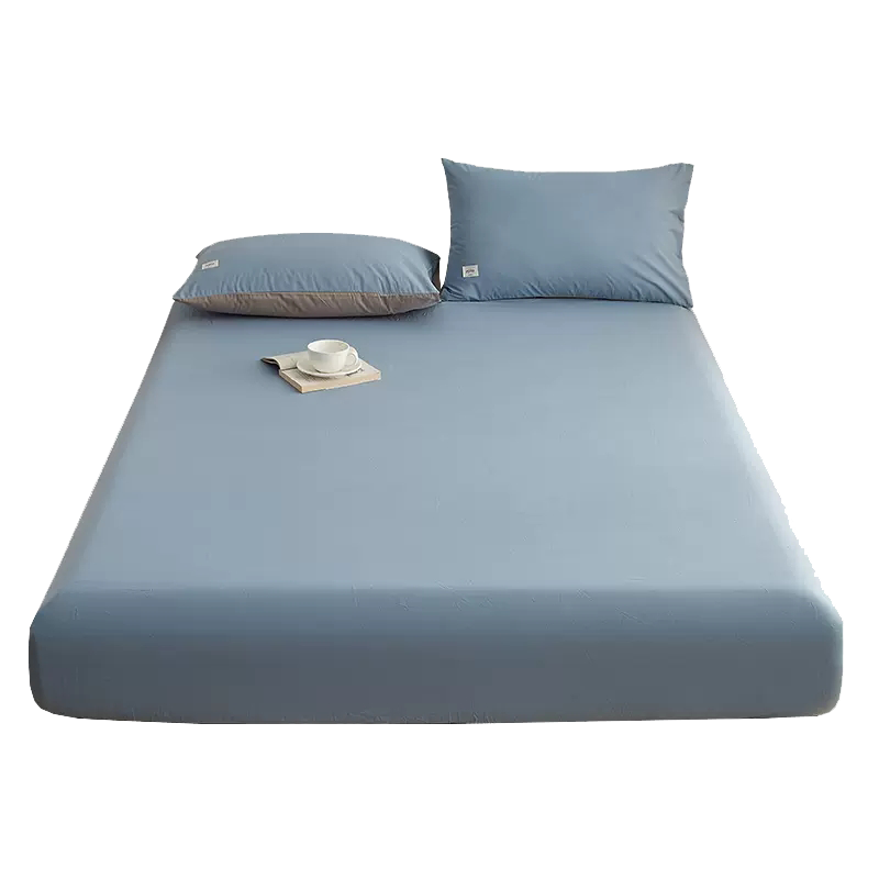 AVIVI Single Bed Cover, Single Or Double, Non-Slip, Dust-Proof, Student Mattress Protector, Suitable for 1.5m Bed, Denim Blue