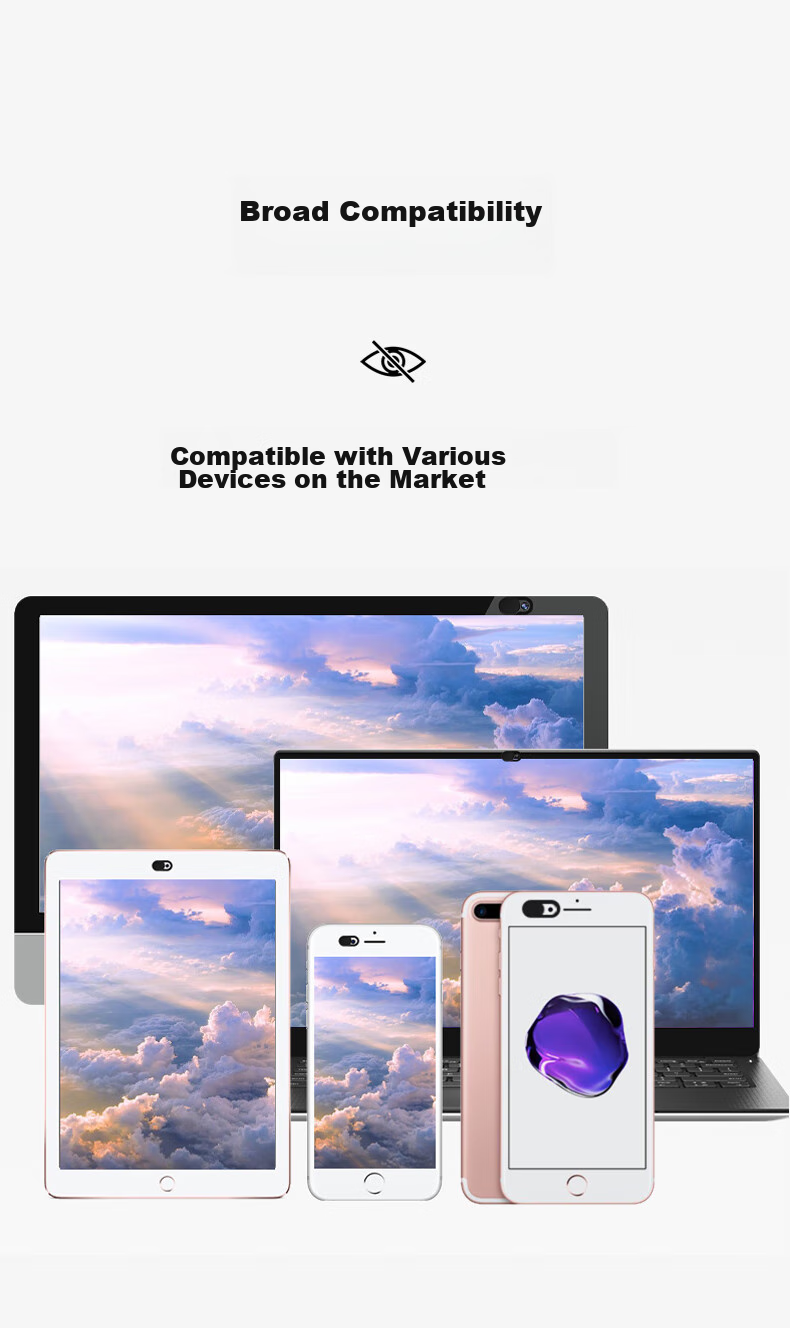 Masentek Camera Privacy Cover, Phone Laptop MacBook Tablet Front Camera Anti-Peeping Protective Sticker, Suitable for Huawei Apple HP Lenovo 14