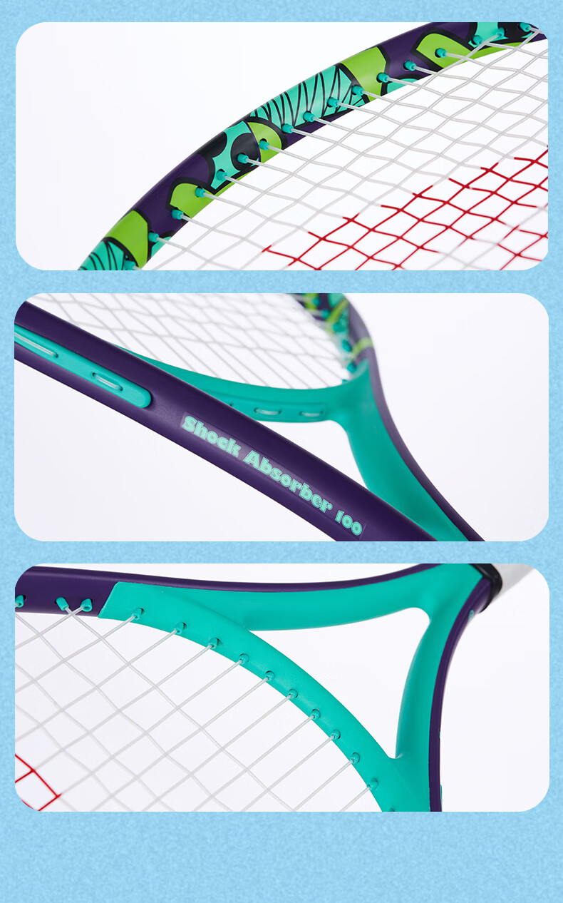 KAWASAKI Tennis Racket, Carbon Fiber, Adult Professional Beginner Single Racket SA-100 Navy Blue (Pre-Strung) 13