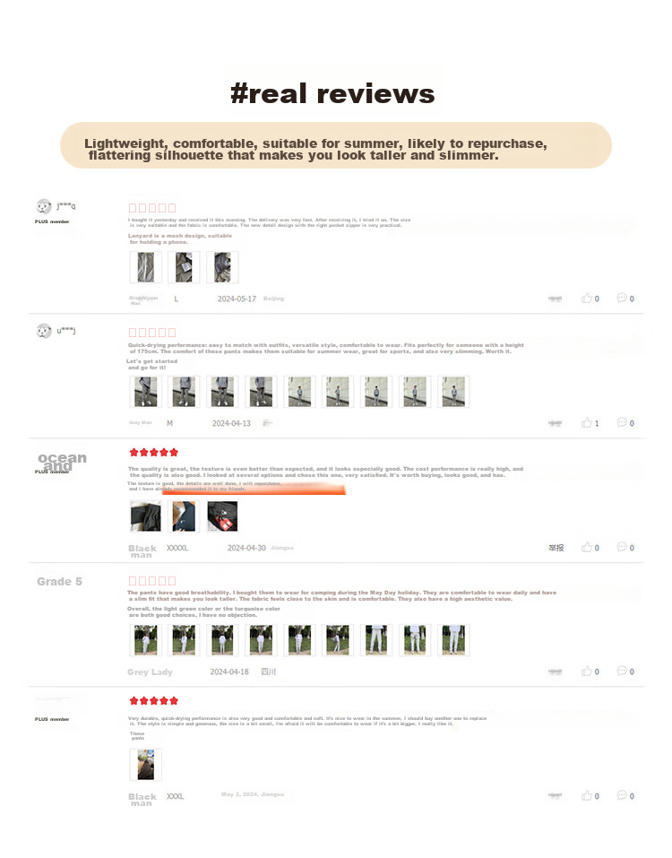 SCALER Quick-Dry Pants for Men, Summer Breathable Elastic Straight-Leg Casual Sports Trousers for Women F3514408 2