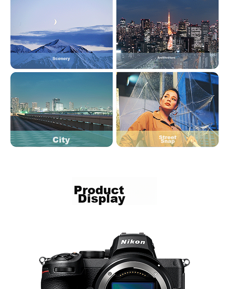 Nikon Z5, Jiangsu Guangdong Shanghai Jilin Address, 85mm F/4-6.3, Full-Frame Mirrorless Kit, Vlog Camera, Video Shooting, USB Power Supply 19