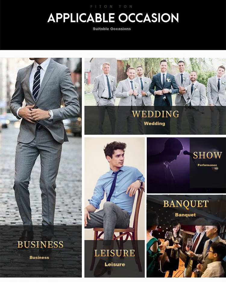 FitonTon Wedding Anniversary Men's Necktie, Formal Business Suit, No-Tie 8cm Tie, Gift Box Set, New Year And Valentine's Day Gift 12