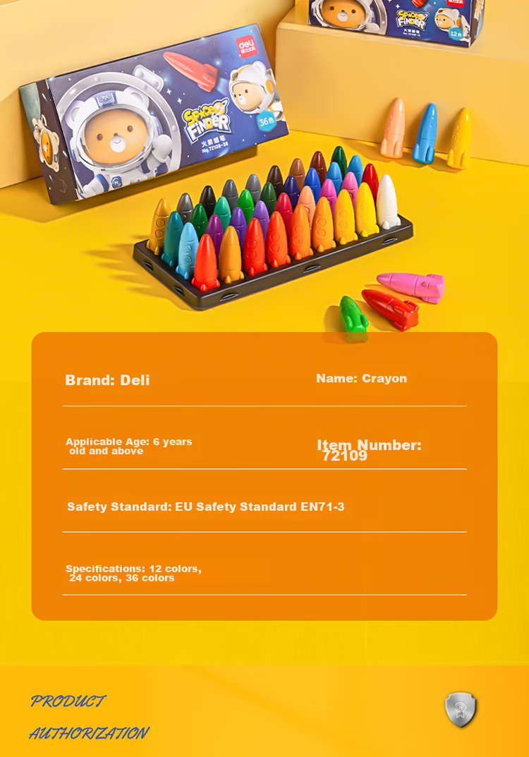 Deli 24 Colors Non-Staining Triangular Dual-Tip Crayons, Washable Children's Oil Pastel Drawing Sticks, Coloring Pens HE901-24, Girls' Children's Gift, Art Education Tools, Graduation Gift 11