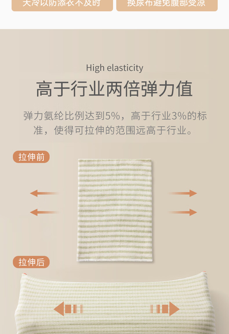 Beitaisi Baby Belly Band, Newborn Navel Protector, Anti-Cold Device, Double Layer, 3 Pieces, 17*17cm 3