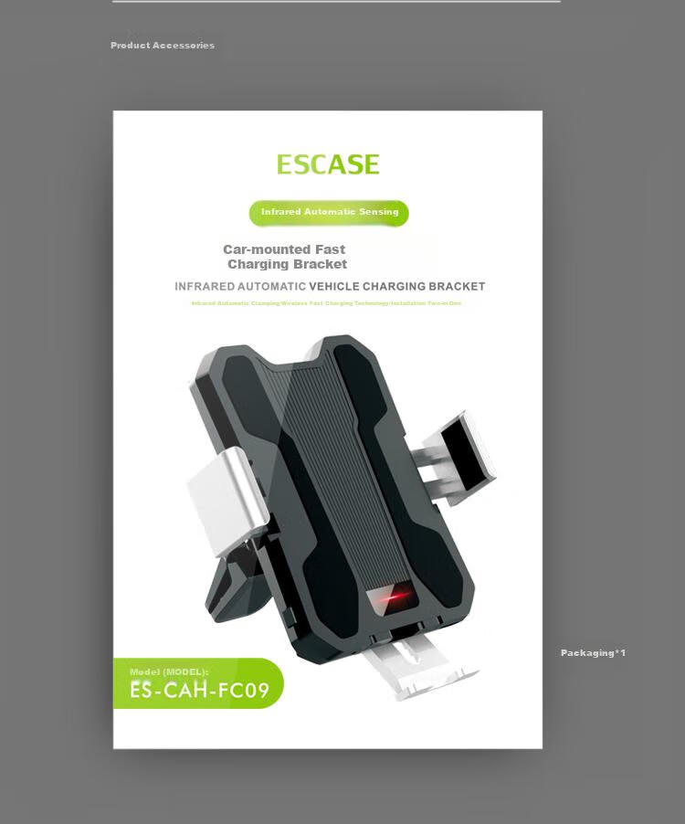 ESCASE Car Wireless Charging Dock, Fast Charging Car Air Vent Mount, Compatible with Apple 15 And Xiaomi 14 Phones 19