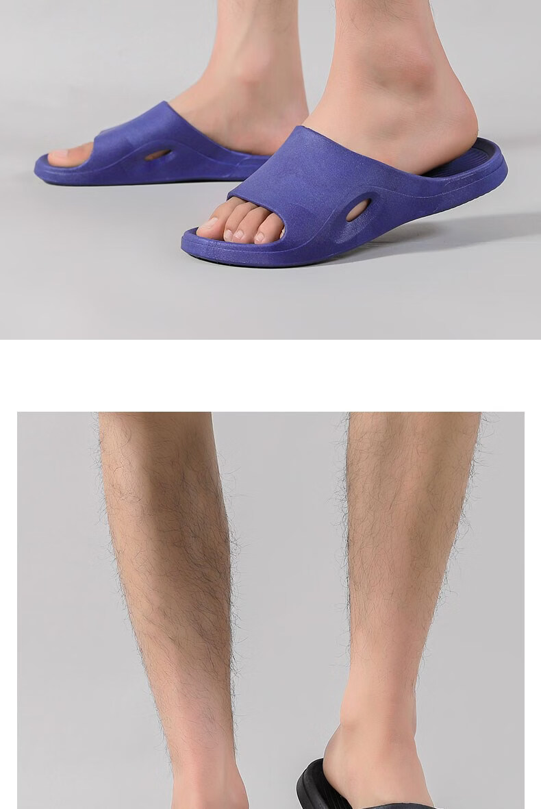 Huameijianbu Solid Color Soft-Soled All-Season Versatile Slippers, Couple's Bath Soft Elastic Sandals HM038 Pink Size 40-41 11