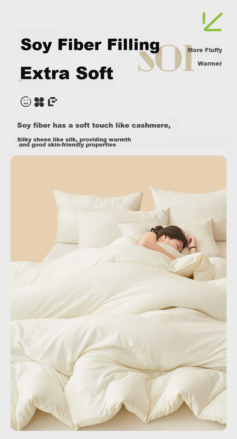 Grace Class A 11% Soybean Winter Comforter, Thickened for Warmth, Spring And Autumn Double Bed Quilt, 200*230cm, 7 Ji 10