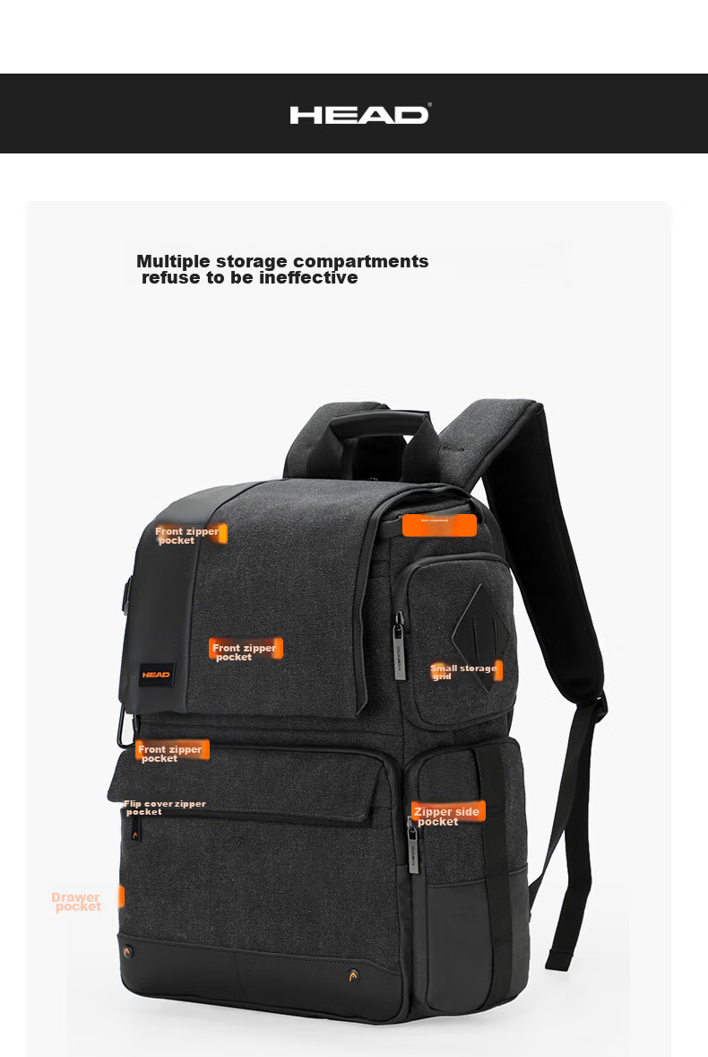 HEAD Camera Backpack, Large Capacity Shoulder Bag, National Geographic Laptop Bag, Water-Resistant Photography Backpack, Schoolbag, 520 Gift 9