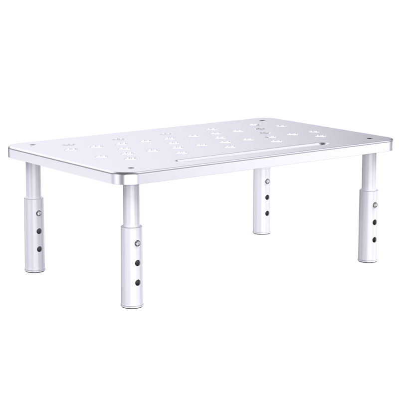 NVV Monitor Riser Stand, Laptop Stand for Desktop Computer Monitor, Desktop Storage Rack, Office Desk Keyboard Organizer Base Storage Shelf NP-14 White
