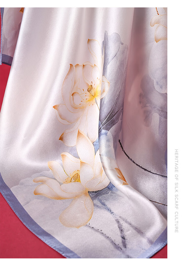 Hangsilu Silk Scarf Brooch Gift Box, Chinese-Style Square Scarf, Mulberry Silk, High-End Birthday Gift, Mid-Autumn Festival Present for Women And Mothers 12