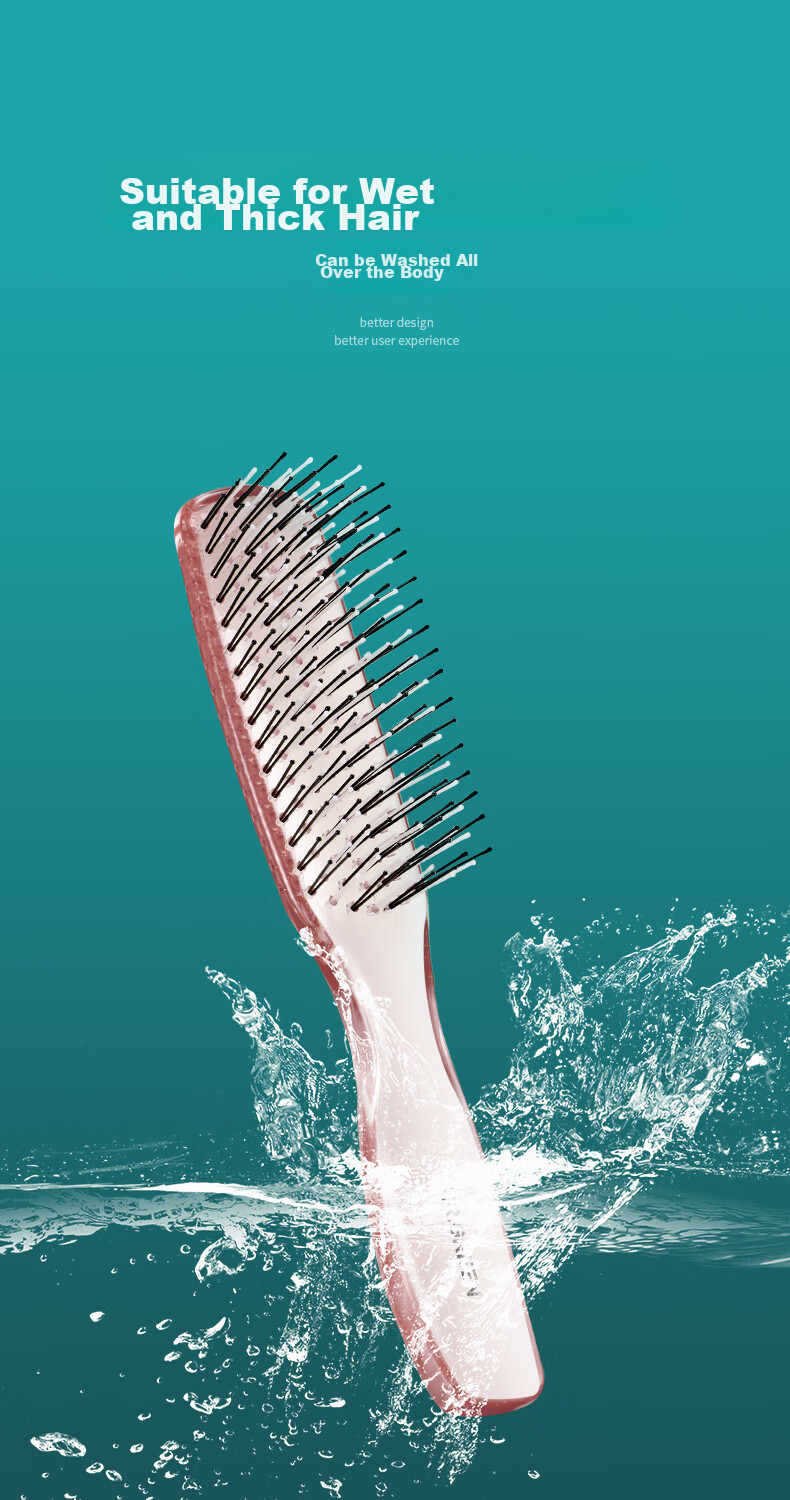 MR.GREEN German Comb for Women, Massage Comb with High And Low Teeth, Straightening And Curling Comb, Long Hair Volumizing Styling Comb, Wet And Dry Use Transparent Soft Tooth Comb in Gift Box Mr-7507 4