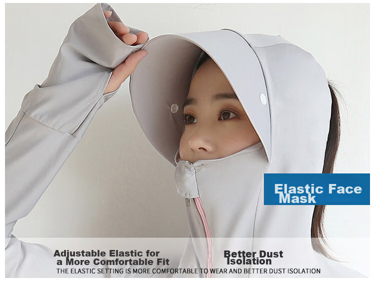GLO-STORY Sun Protection Clothing for Women, Detachable Lens Sun Visor, Outdoor Driving UV Protection Coat, WST124073 21