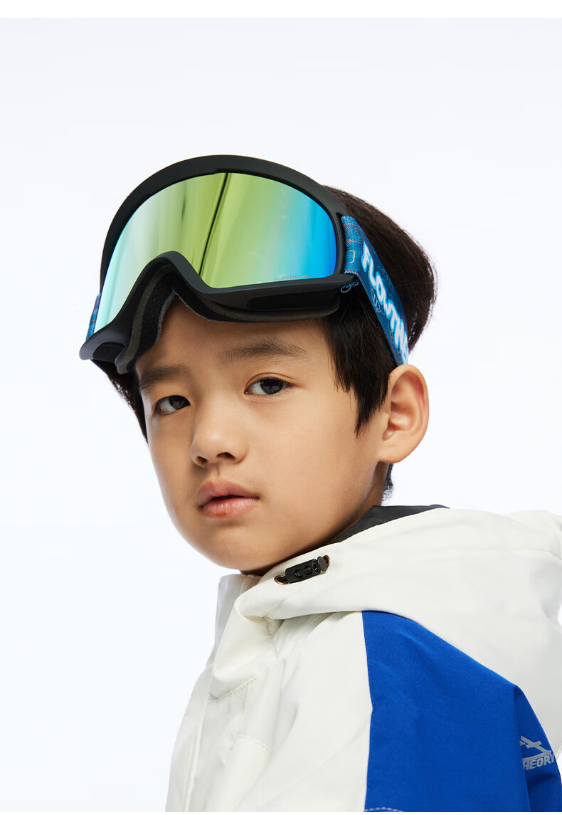 Flow Theory Children's Ski Goggles for Boys And Girls, Double-Layer Anti-Fog Single And Double Board Ski Glasses Snowboard Protective Eyewear Blue Space 5