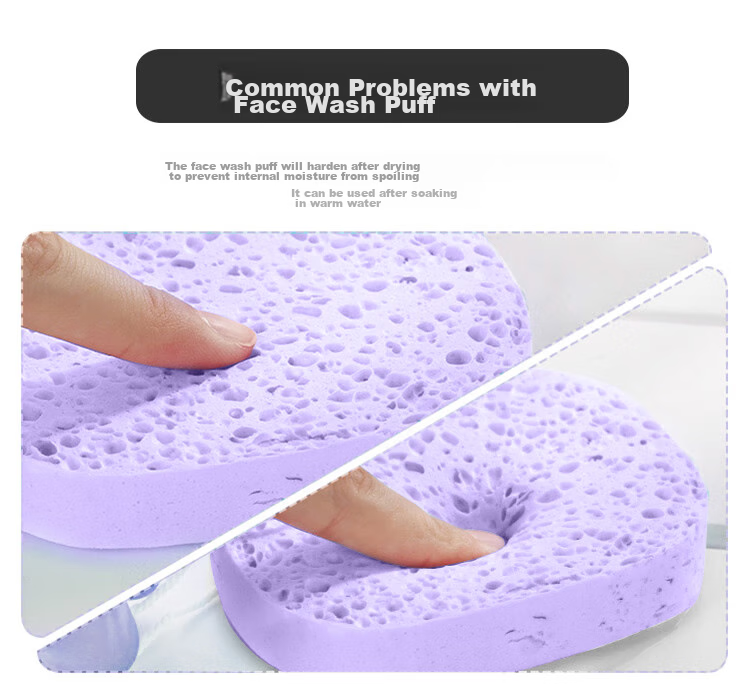 UPLUS Extra Large And Thick Cleaning Power Strong Mesh Multi-Hole Face Cleansing Puff Beehive Facial Cleansing Puff, 2 Pieces with Storage Box 9