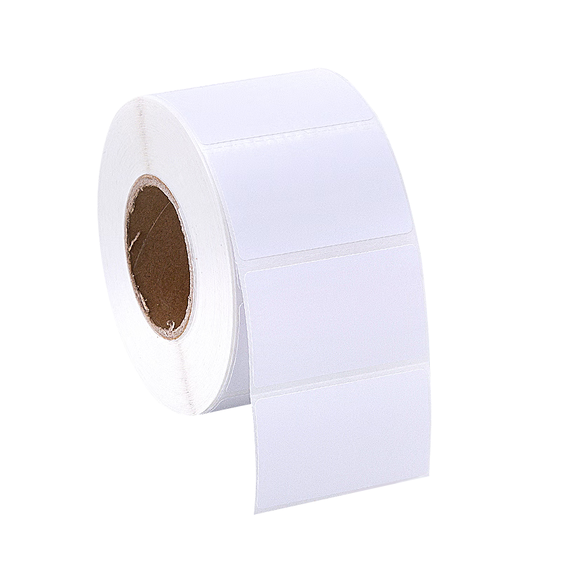 Laitelaili [Customizable] 50*30*1500 Sheets*1 Roll, Coated Label Paper, Carbon Ribbon Label Printer Barcode Paper, High-Adhesive Eco-Friendly Coated Paper Self-Adhesive Labels