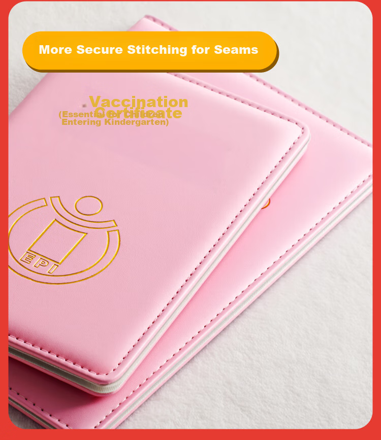 JONEVEE Vaccination Record Protector Sleeve, Small Size Vaccine Book, Baby Medical Birth Certificate Cover, Thickened Pink, ZWYM03 9