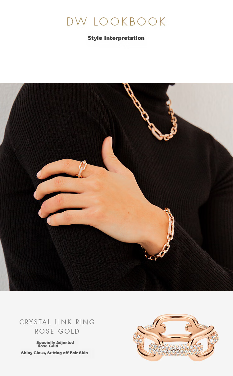 DanielWellington DW Ring for Women, Starry Silver Couple Rings Size 52, Birthday Gift for Women DW615 4